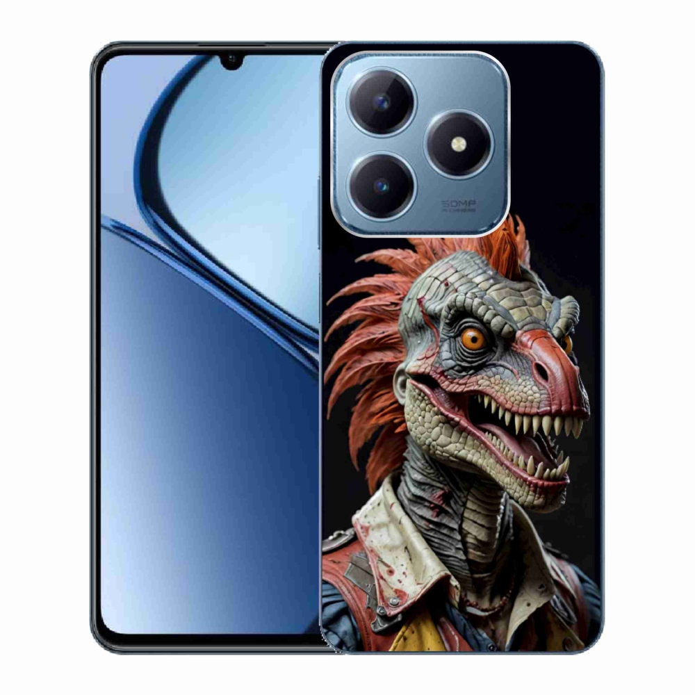 Gélový kryt mmCase na Realme C63 - punk dinosaurus
