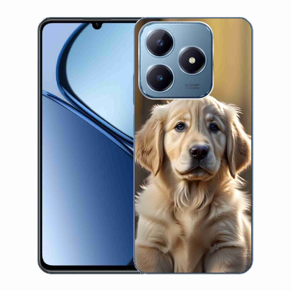 Gélový kryt mmCase na Realme C63 - roztomilý zlatý retriever