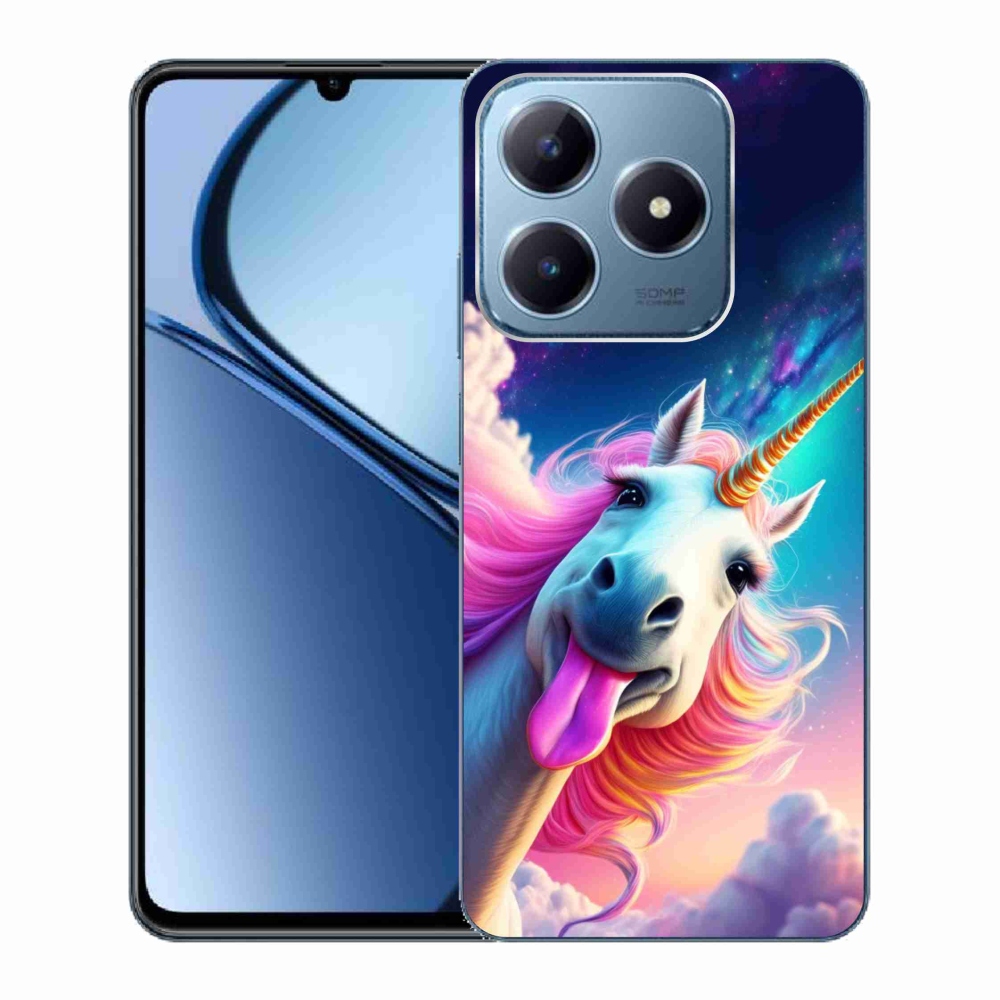 Gélový kryt mmCase na Realme C63 - šialený jednorožec