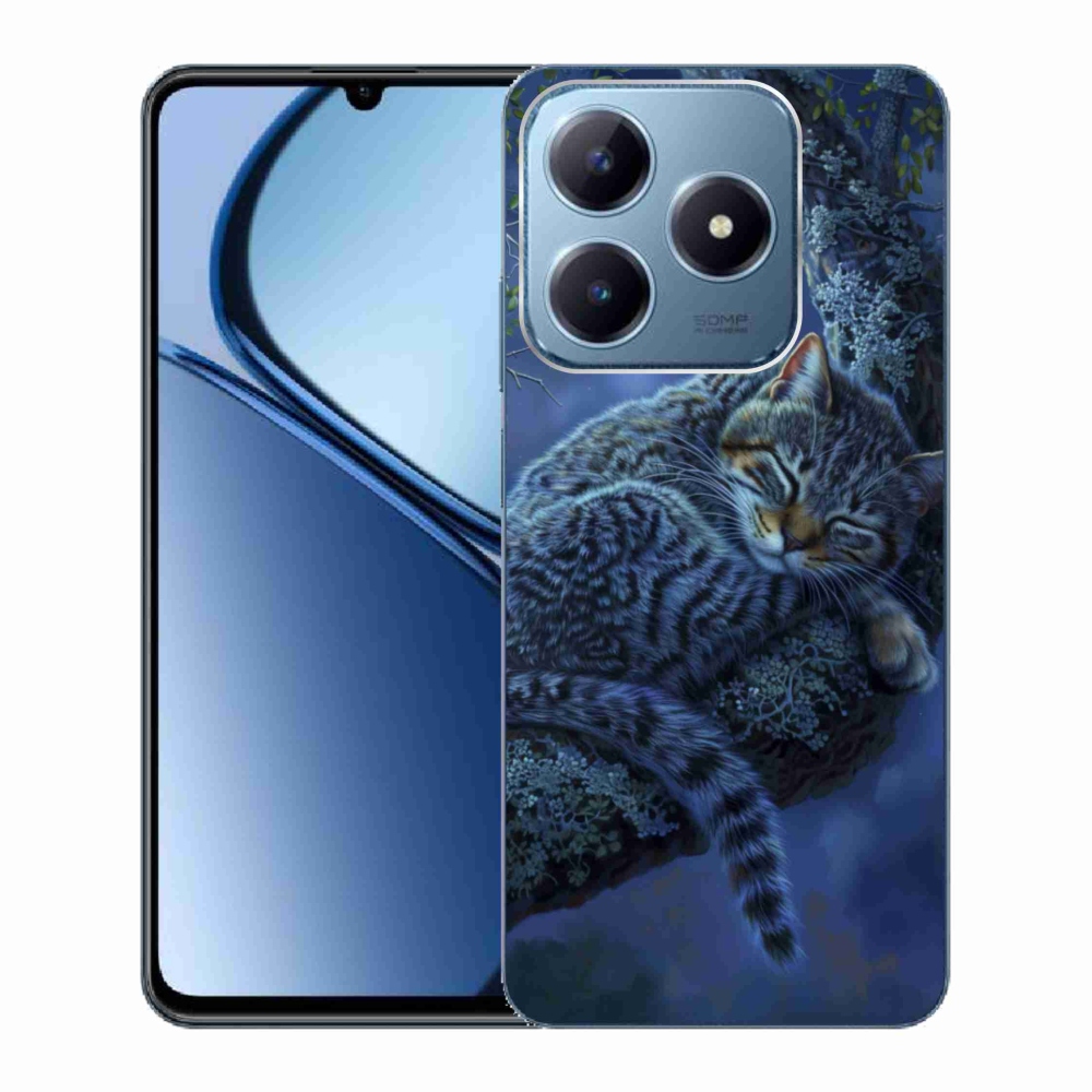 Gélový kryt mmCase na Realme C63 - spiaca mačka