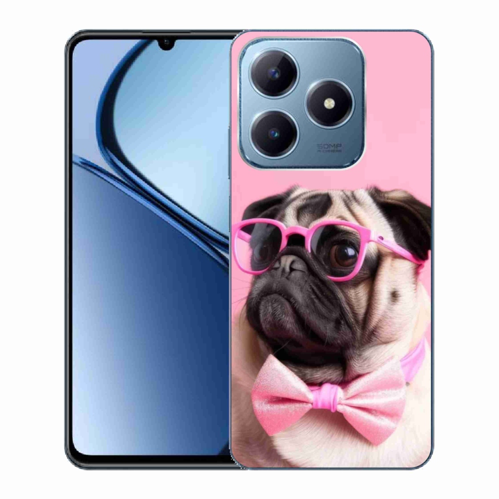 Gélový kryt mmCase na Realme C63 - štýlový mops