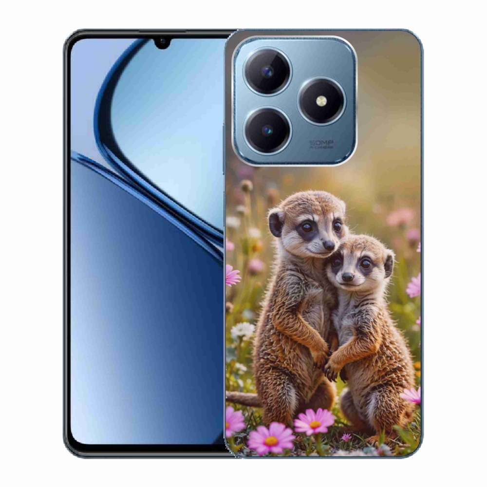 Gélový kryt mmCase na Realme C63 - surikatí duo