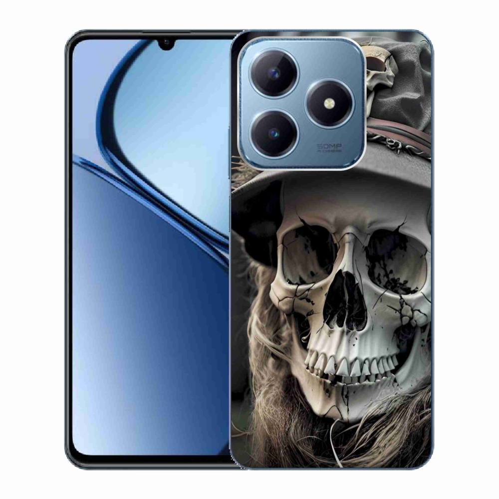 Gélový kryt mmCase na Realme C63 - temná lebka