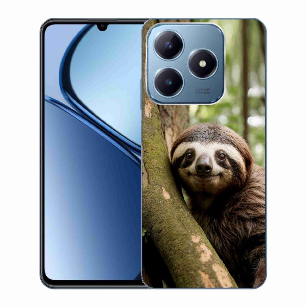 Gélový kryt mmCase na Realme C63 - usmievavý leňochod