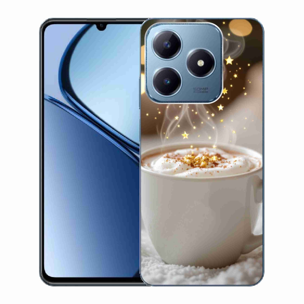 Gélový kryt mmCase na Realme C63 - vianočný horúci nápoj