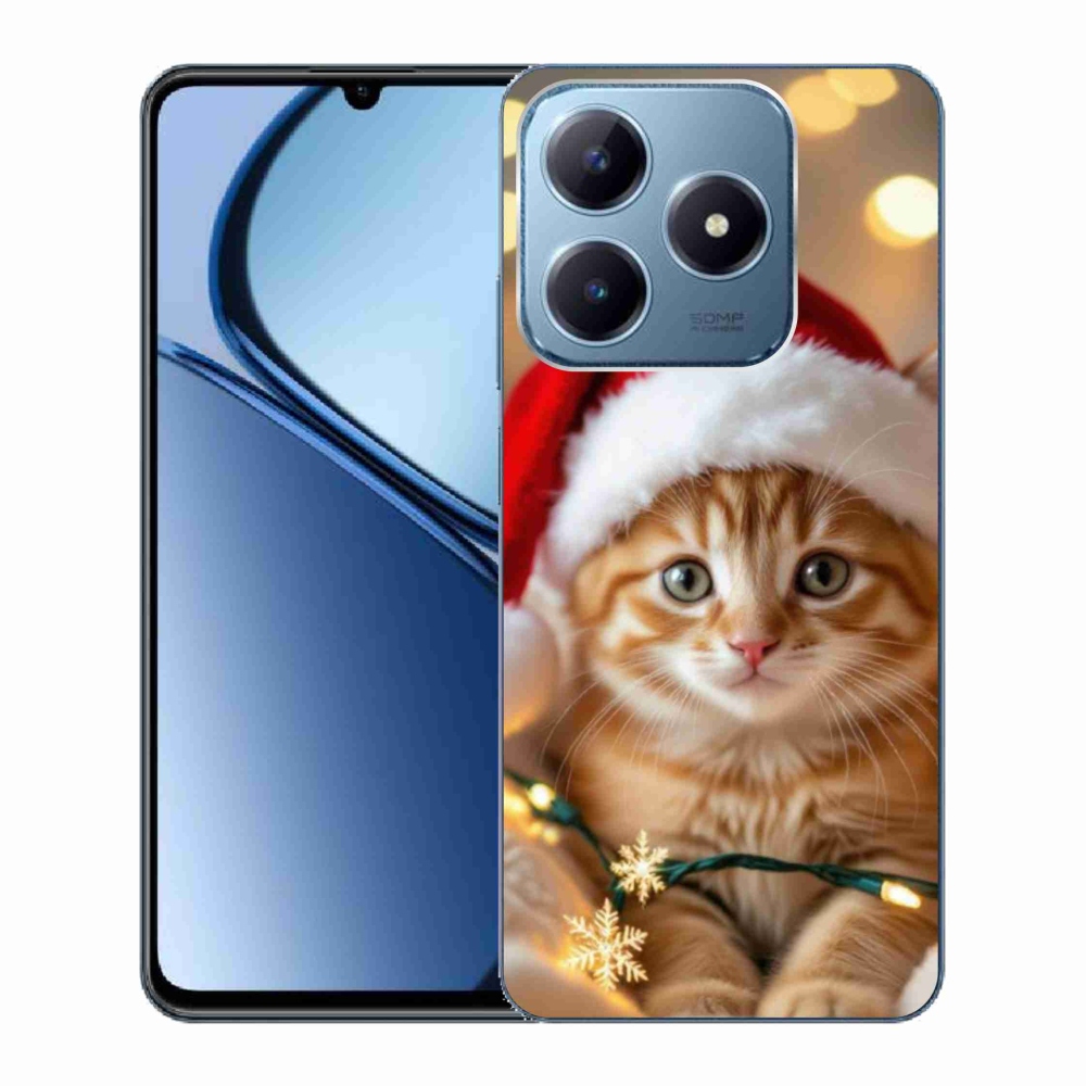 Gélový kryt mmCase na Realme C63 - vianočné mačiatko