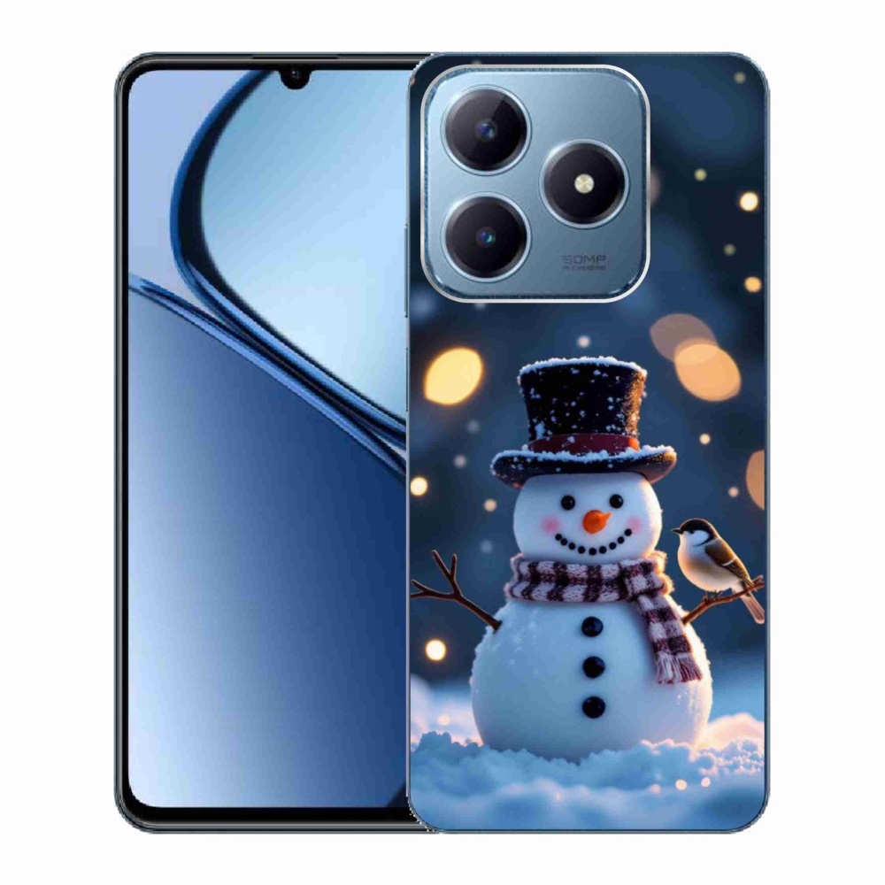 Gélový kryt mmCase na Realme C63 - vianočný snehuliak