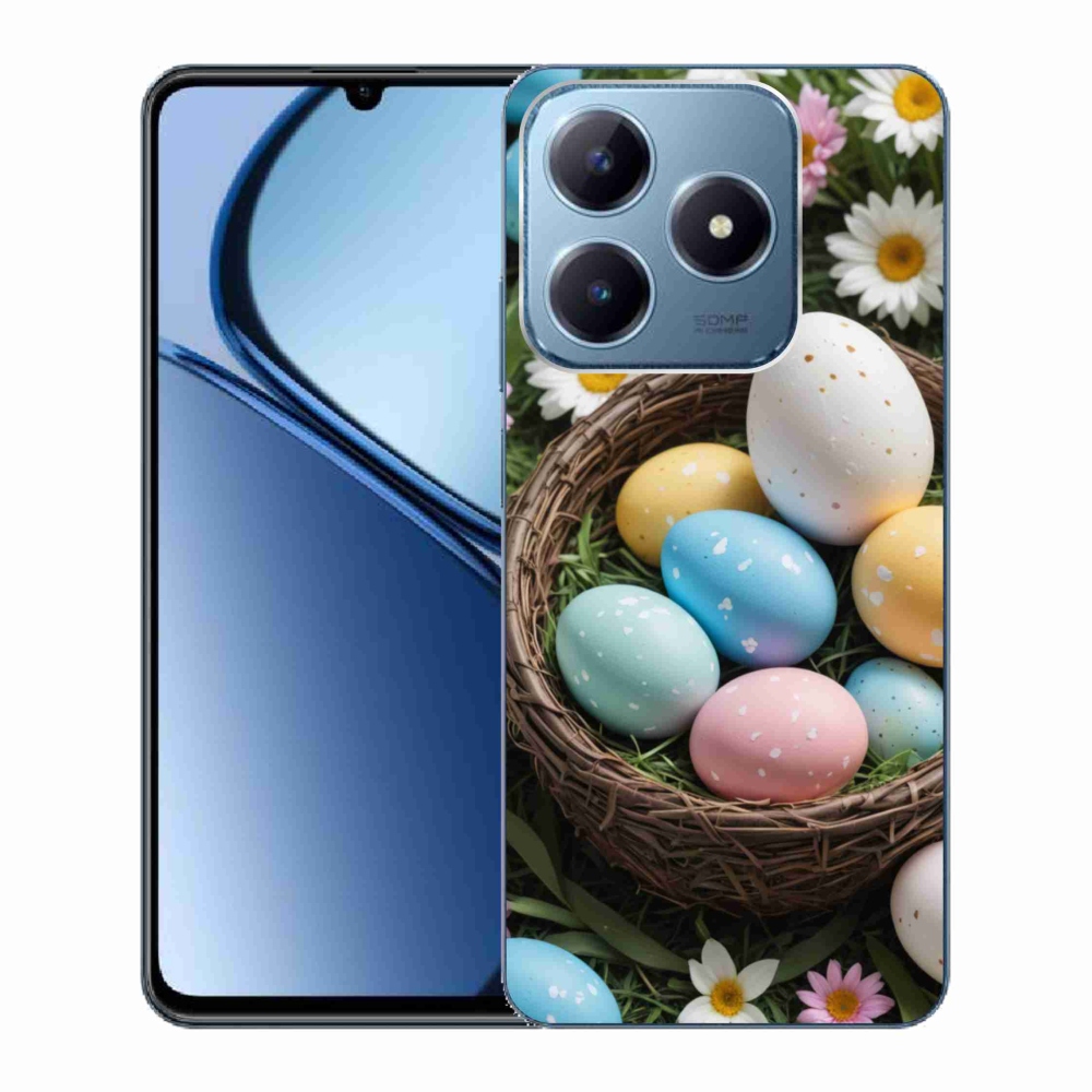 Gélový kryt mmCase na Realme C63 - veľkonočné vajíčka 2
