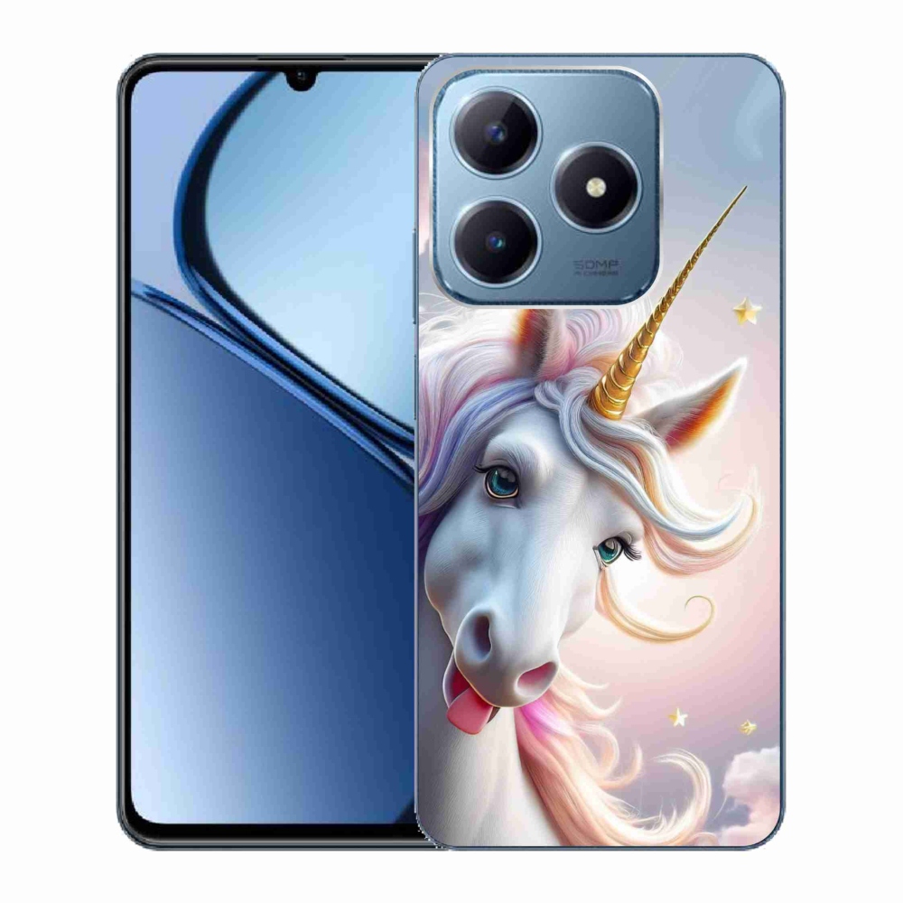 Gélový kryt mmCase na Realme C63 - veselý jednorožec