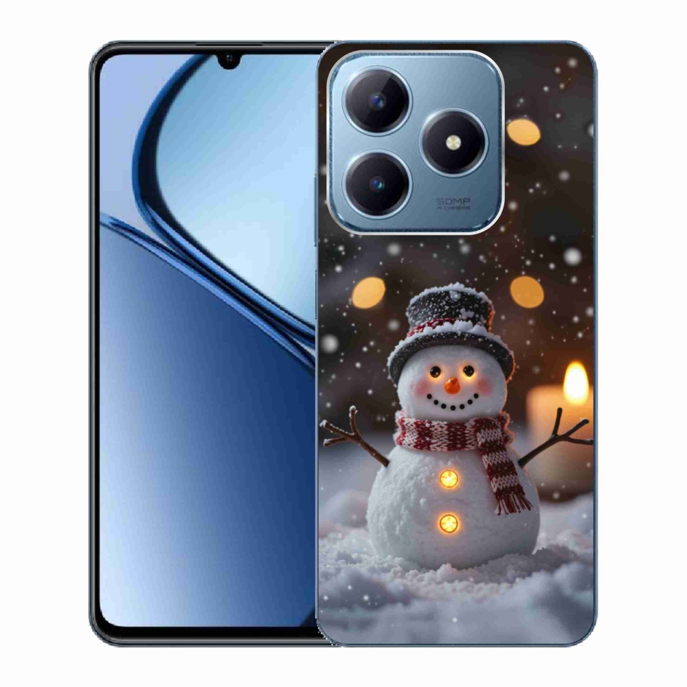 Gélový kryt mmCase na Realme C63 - veselý snehuliak