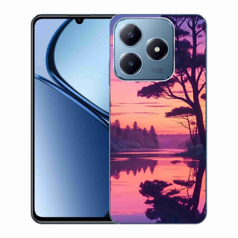 Gélový kryt mmCase na Realme C63 - západ slnka nad jazerom