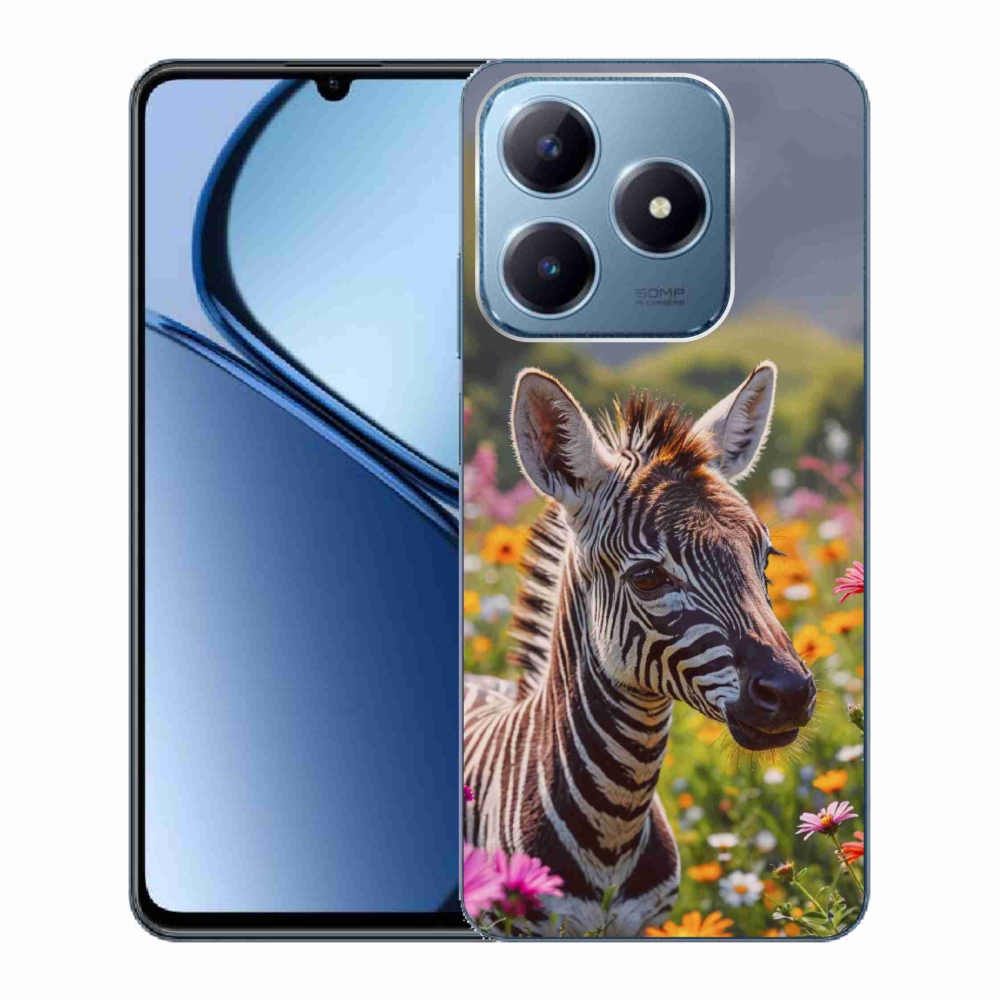 Gélový kryt mmCase na Realme C63 - zebra na lúke