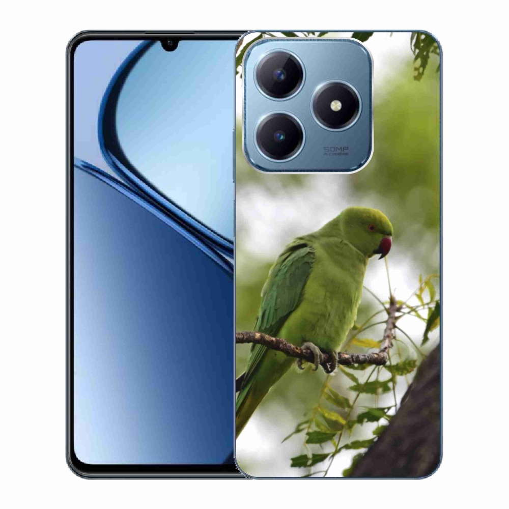 Gélový kryt mmCase na Realme C63 - zelený papagáj