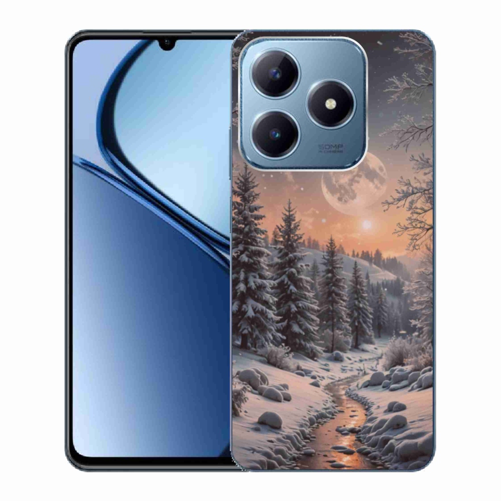 Gélový kryt mmCase na Realme C63 - zimná krajina 2