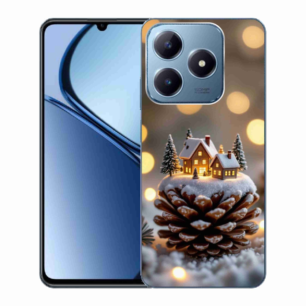Gélový kryt mmCase na Realme C63 - zimná dedinka