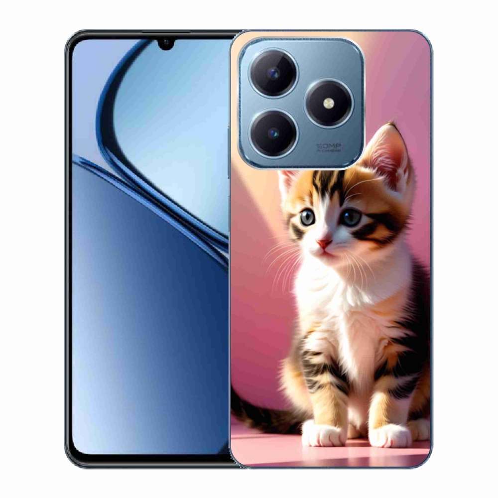 Gélový kryt mmCase na Realme C63 - zvedavé mačiatko 2