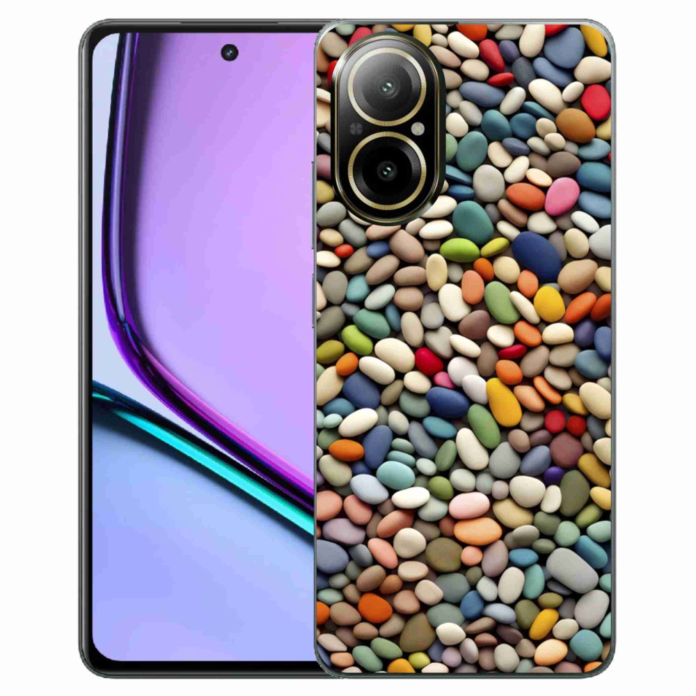 Gélový kryt mmCase na Realme C67 - farebné kamienky 2
