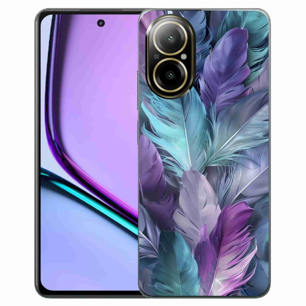 Gélový kryt mmCase na Realme C67 - farebné perie 2