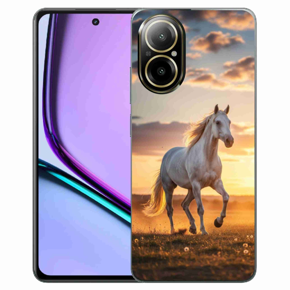 Gélový kryt mmCase na Realme C67 - bežiaci biely kôň 2