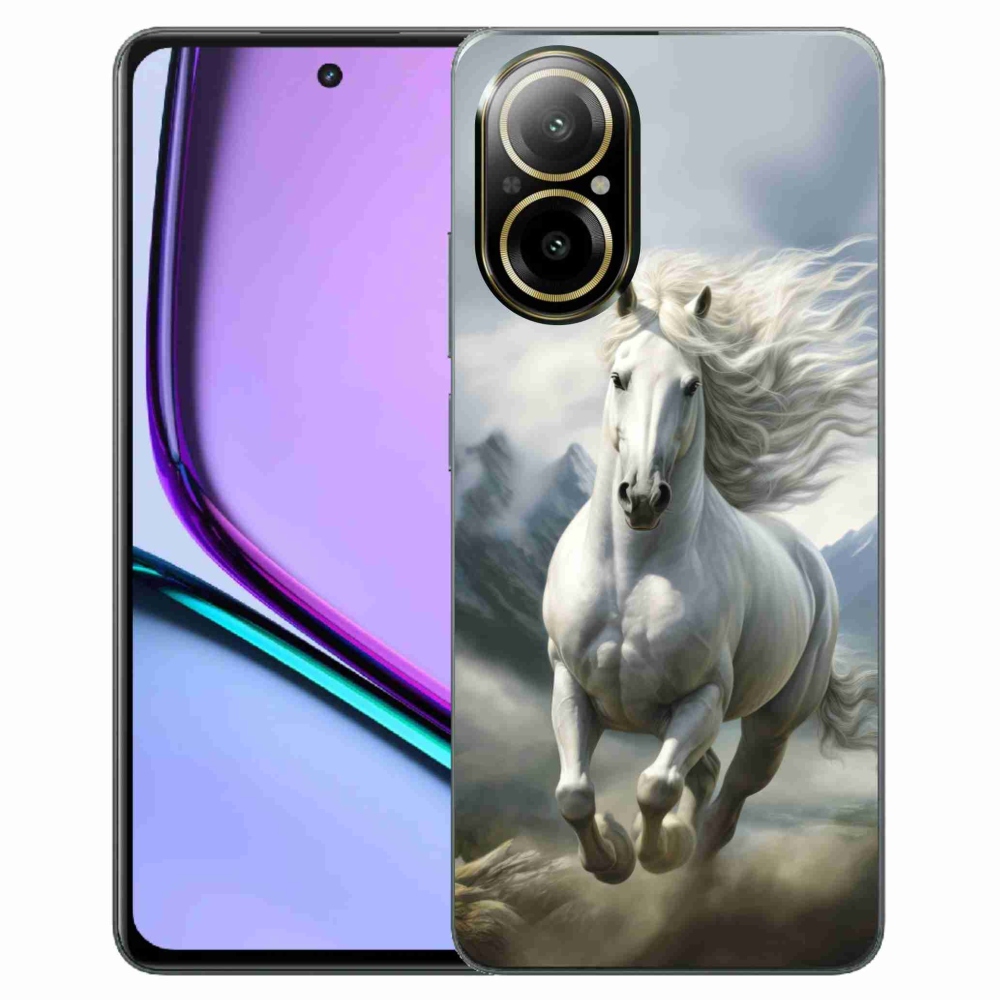Gélový kryt mmCase na Realme C67 - bežiaci biely kôň 3