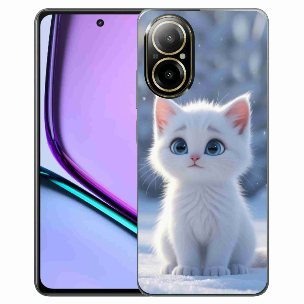 Gélový kryt mmCase na Realme C67 - biele mačiatko 3