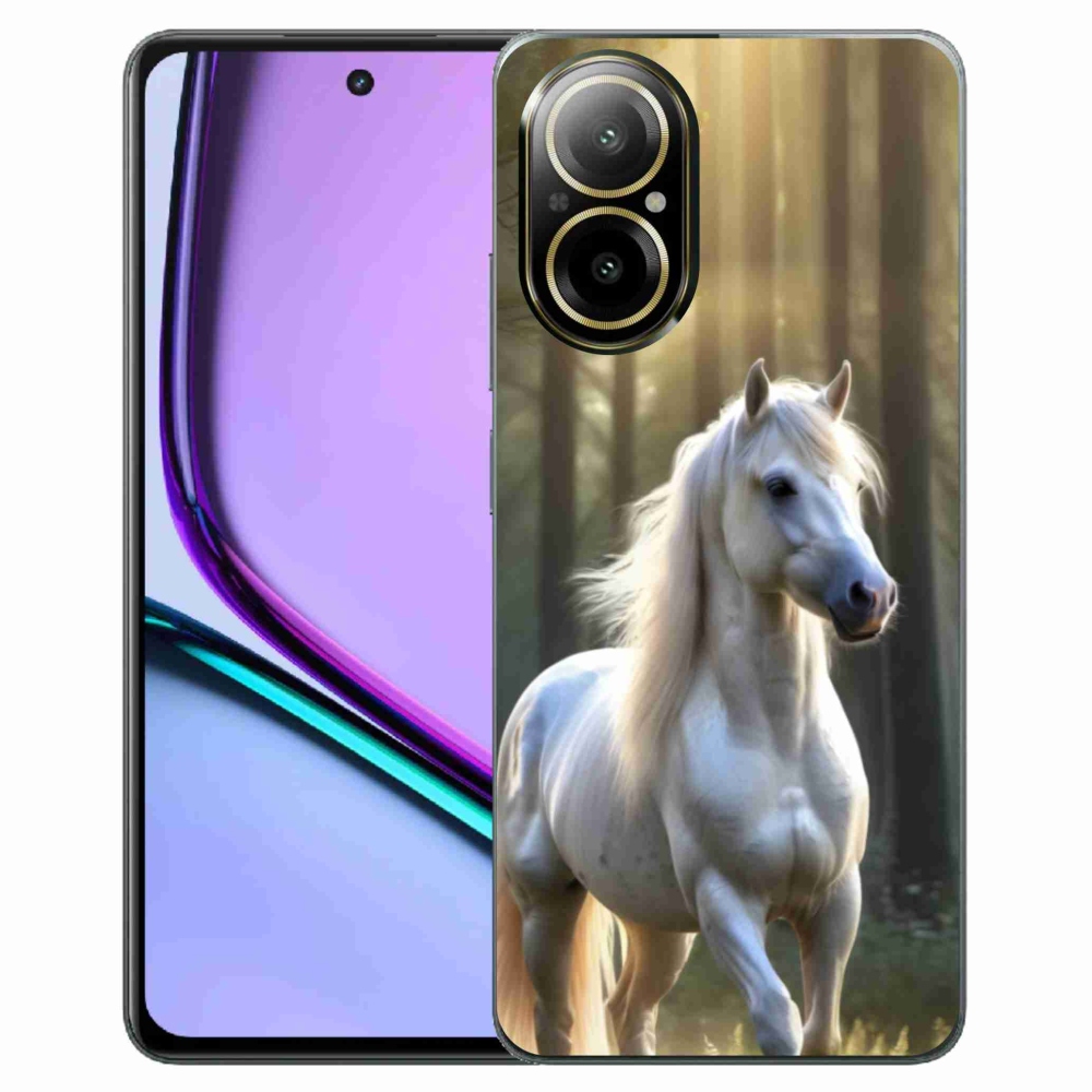 Gélový kryt mmCase na Realme C67 - biely kôň 3