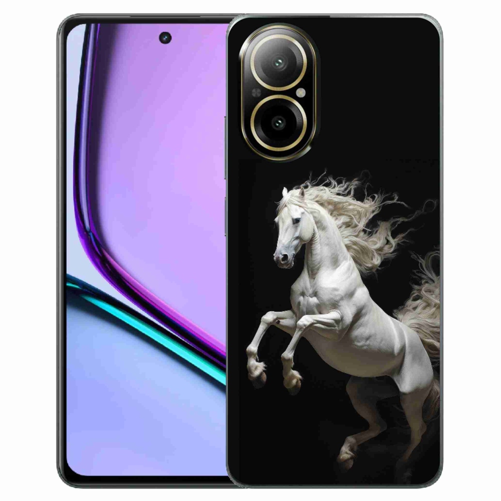 Gélový kryt mmCase na Realme C67 - biely kôň 4