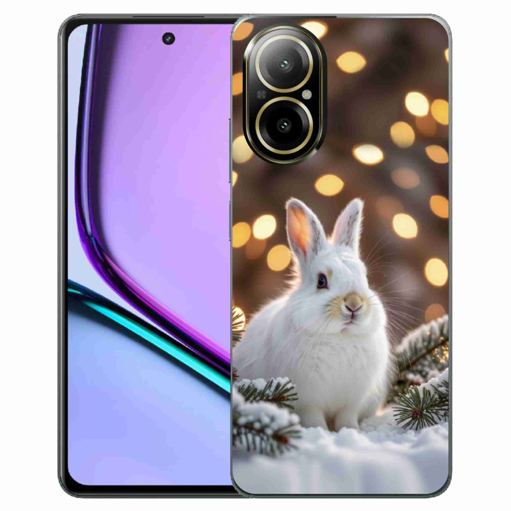 Gélový kryt mmCase na Realme C67 - biely zajac