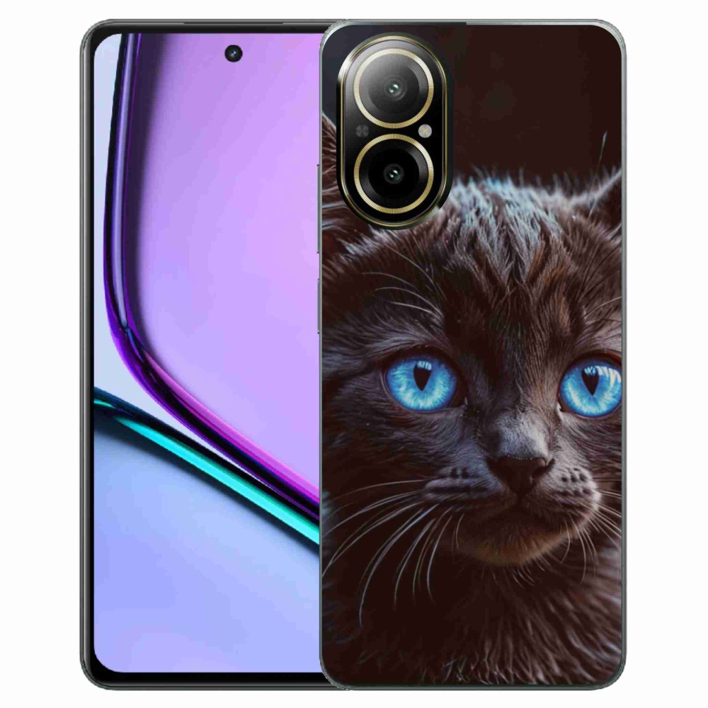 Gélový kryt mmCase na Realme C67 - čierne mačiatko 2