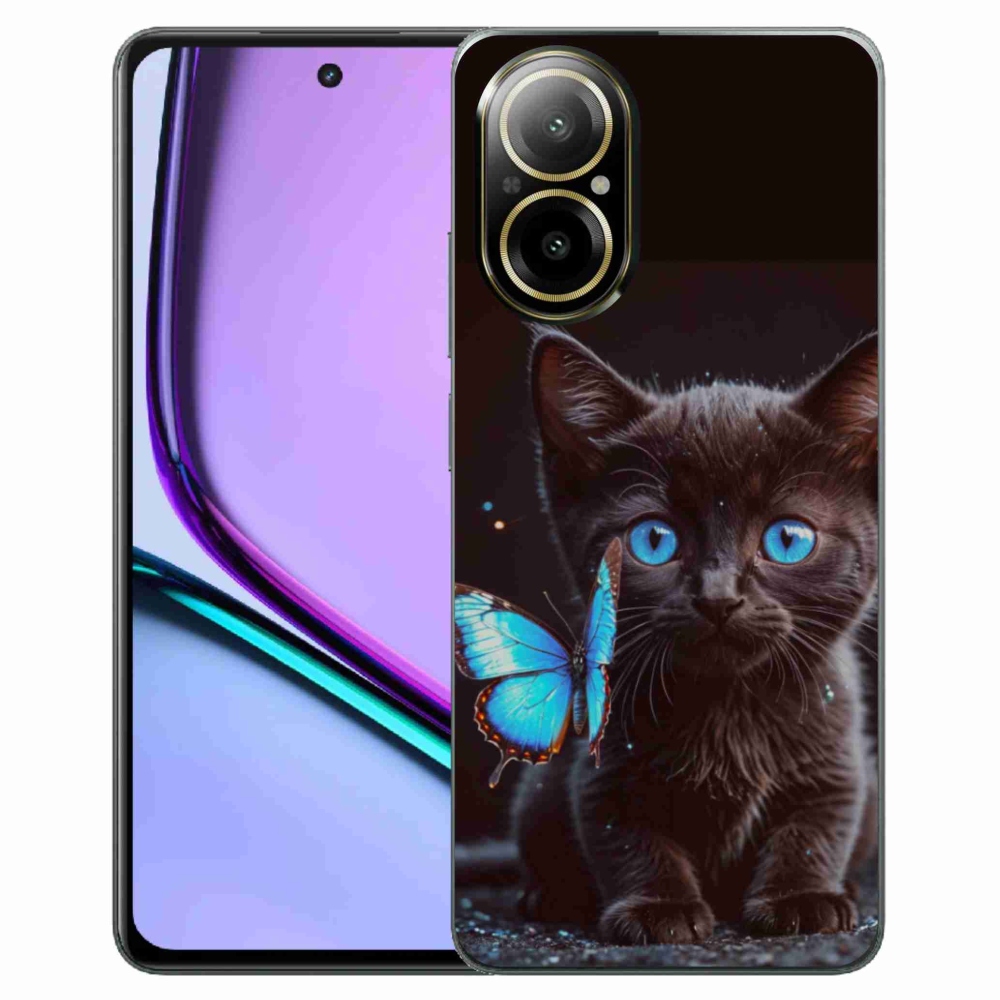 Gélový kryt mmCase na Realme C67 - čierne mačiatko 3