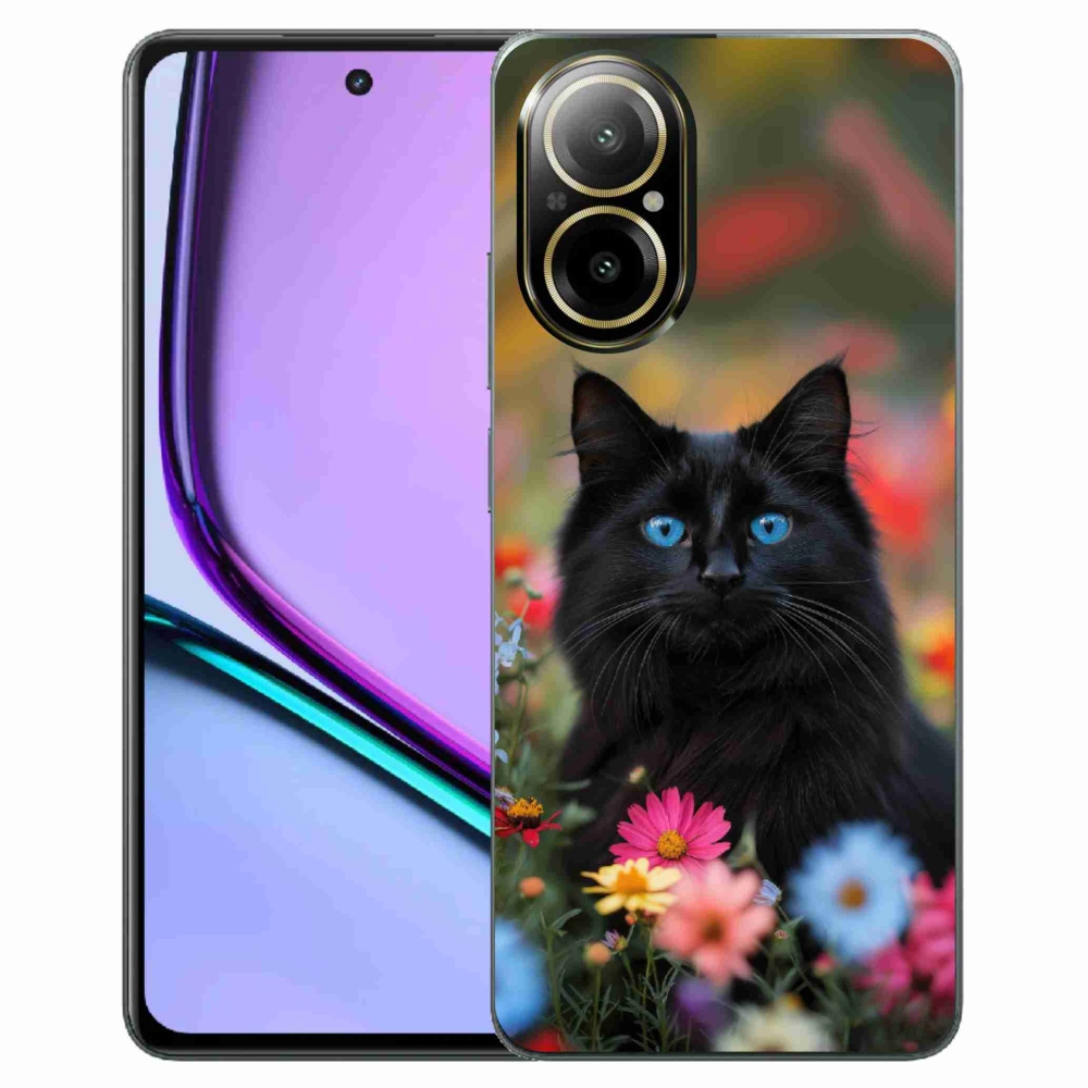 Gélový kryt mmCase na Realme C67 - čierne mačiatko 4