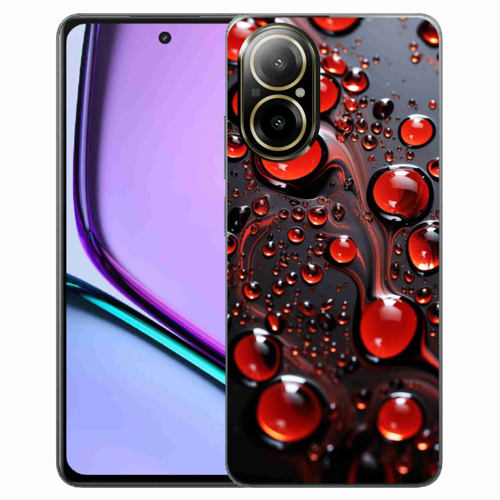 Gélový kryt mmCase na Realme C67 - červené kvapky 2