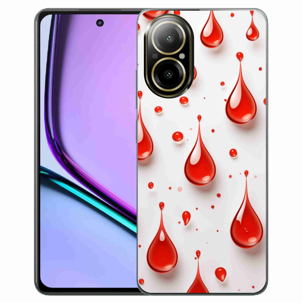 Gélový kryt mmCase na Realme C67 - červené kvapky