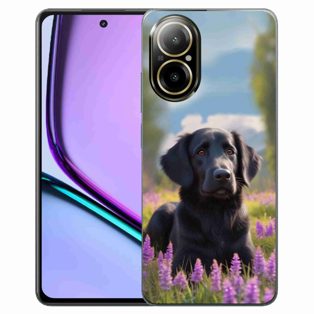 Gélový kryt mmCase na Realme C67 - elegantný čierny retriever