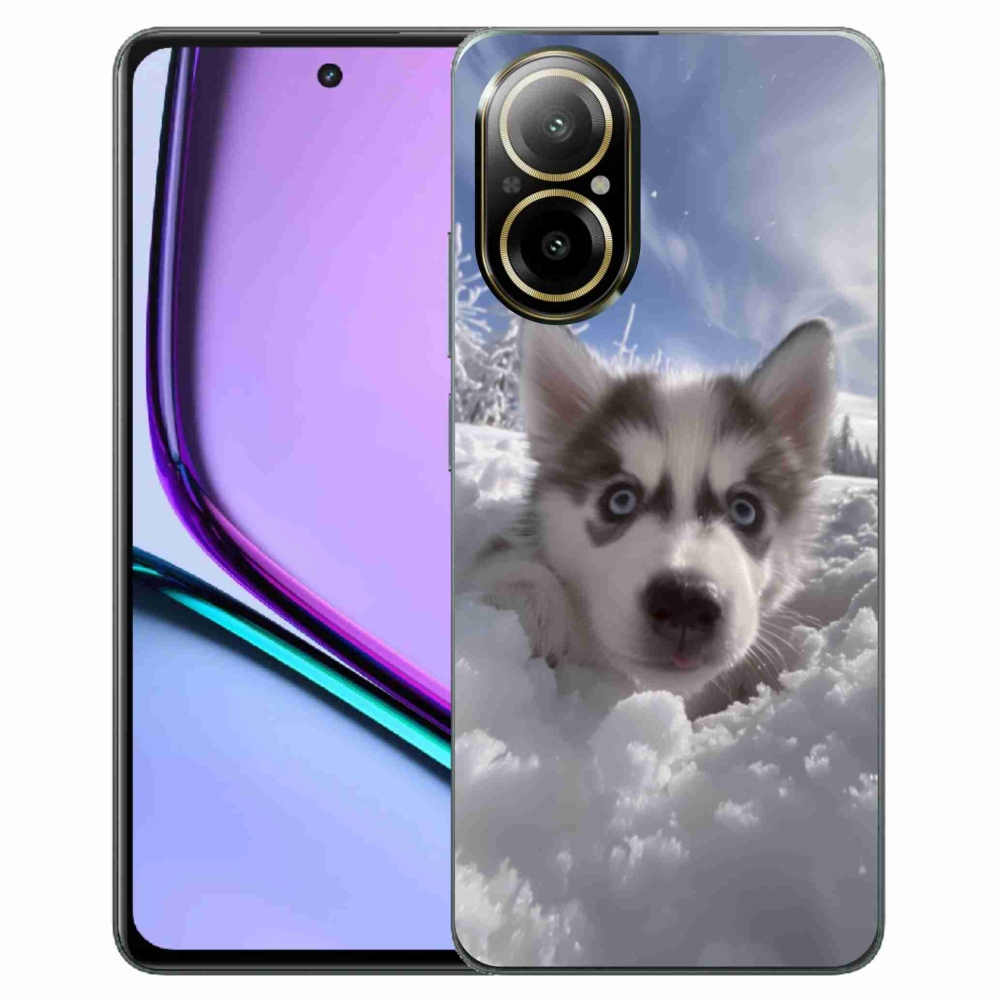 Gélový kryt mmCase na Realme C67 - husky v snehu