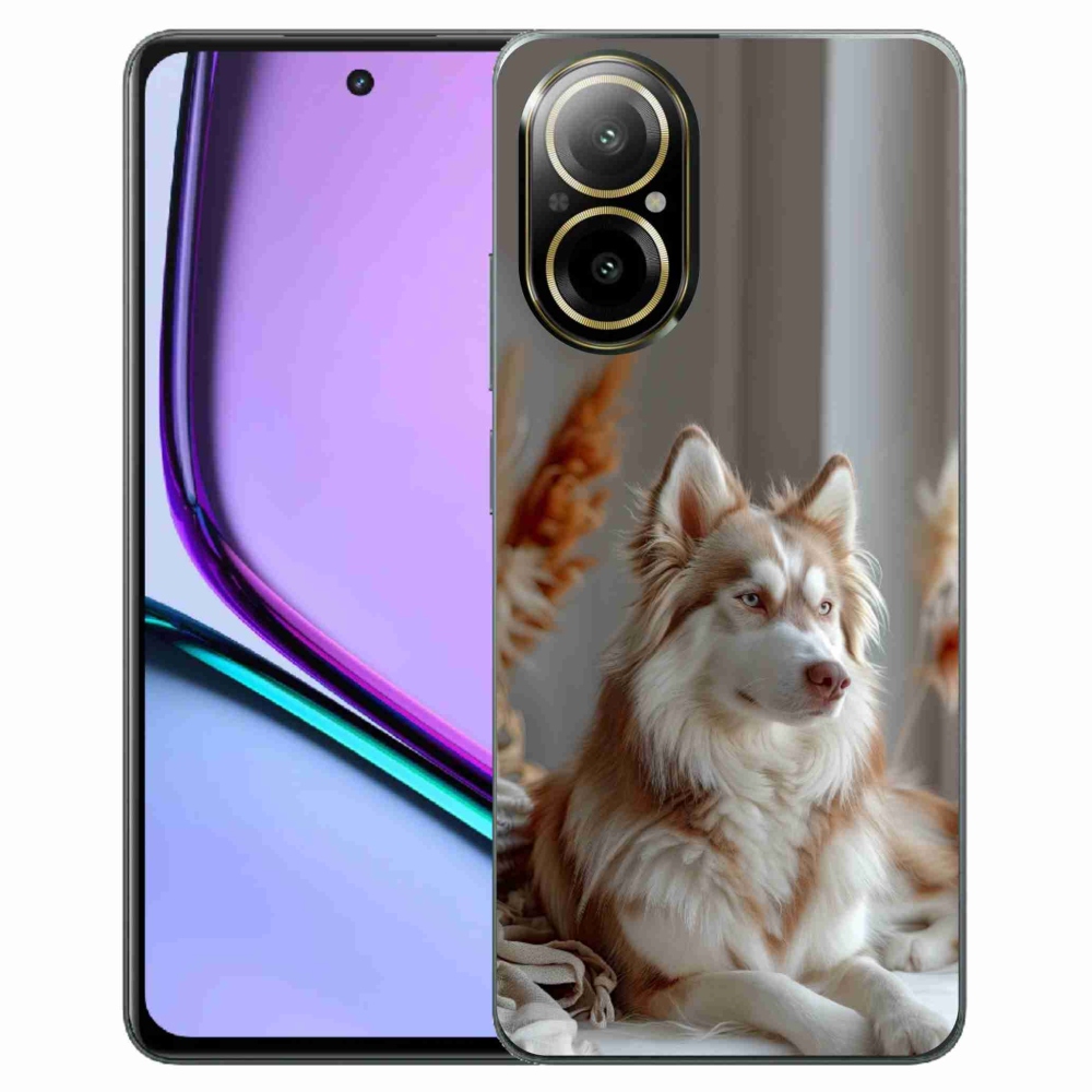 Gélový kryt mmCase na Realme C67 - pokojný sibírsky husky