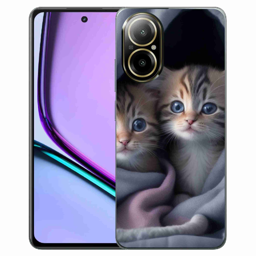 Gélový kryt mmCase na Realme C67 - mačacie duo 2