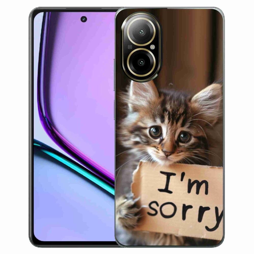 Gélový kryt mmCase na Realme C67 - mačacie ospravedlnenie