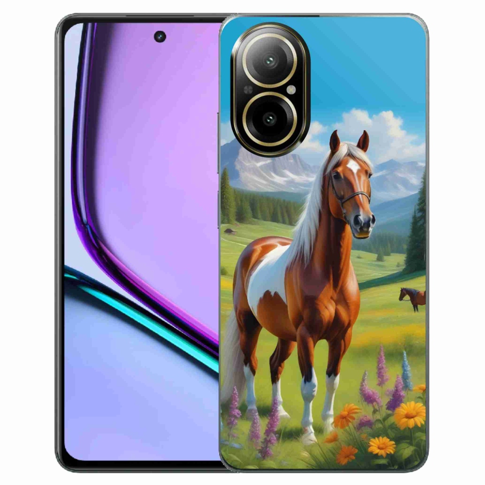 Gélový kryt mmCase na Realme C67 - kôň na lúke