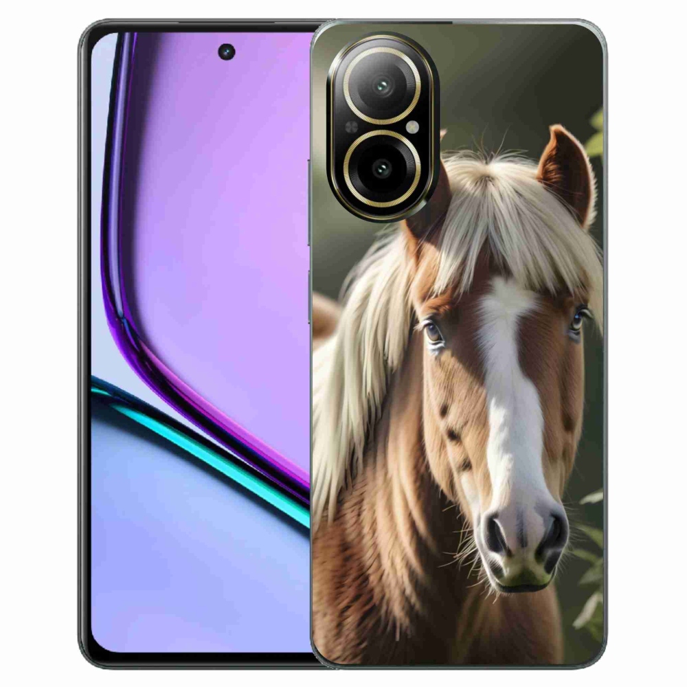 Gélový kryt mmCase na Realme C67 - kôň so svetlou hrivou