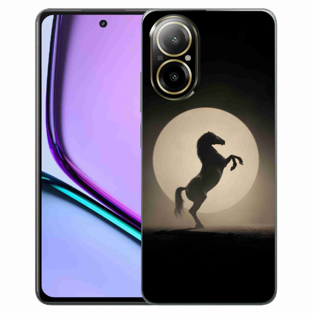 Gélový kryt mmCase na Realme C67 - kôň v siluete