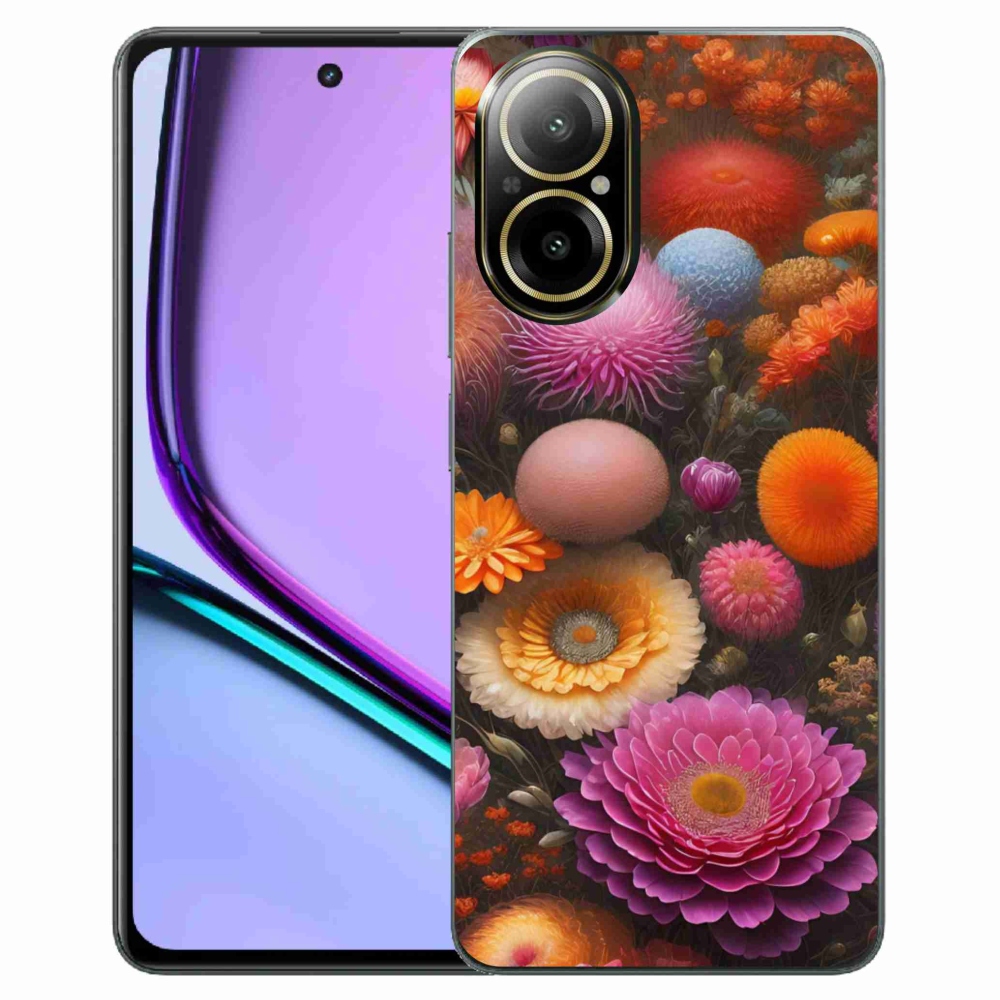 Gélový kryt mmCase na Realme C67 - kvetinová kompozícia