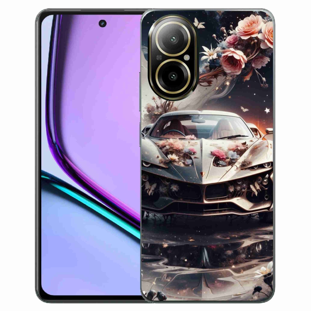 Gélový kryt mmCase na Realme C67 - kvetinové športové vozidlo
