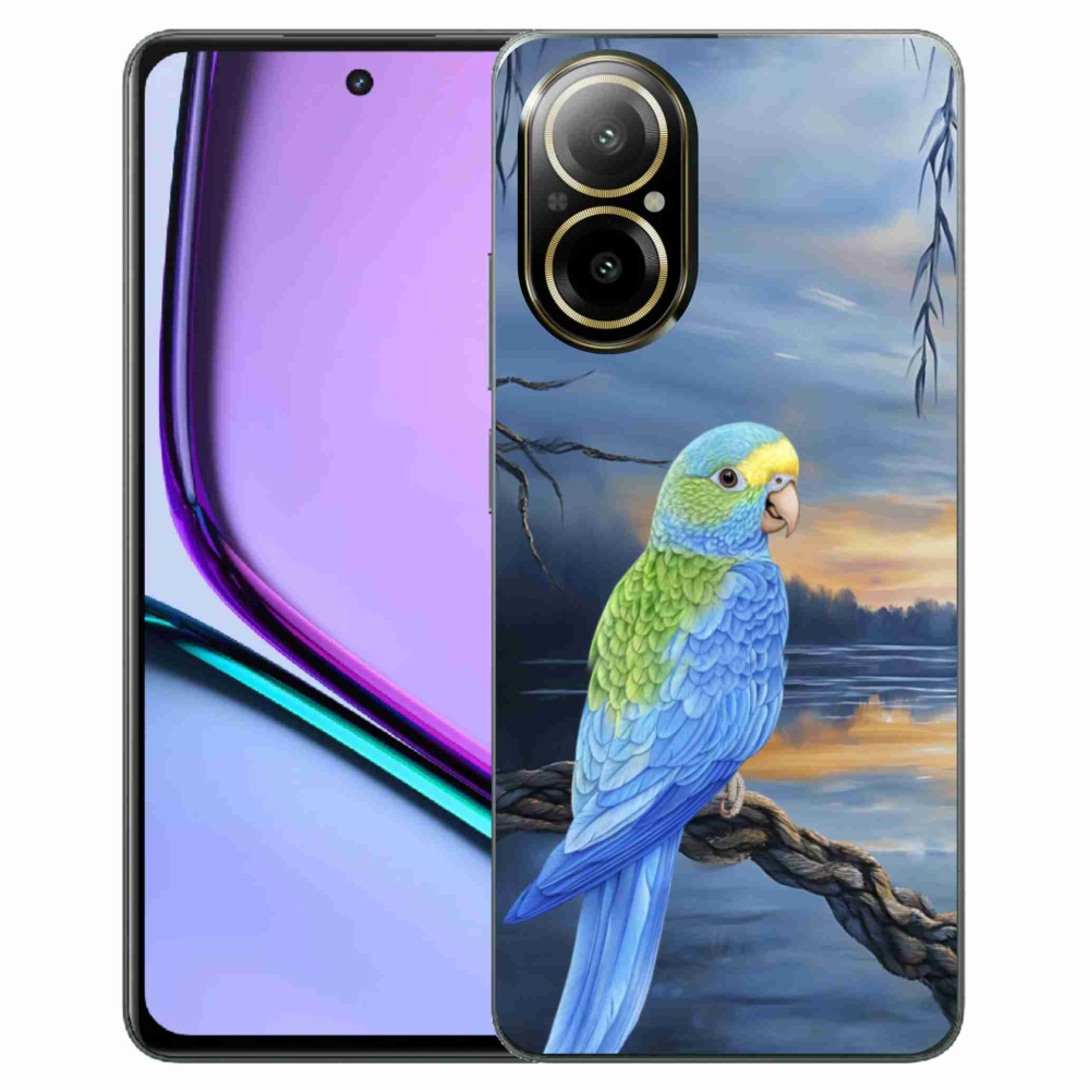 Gélový kryt mmCase na Realme C67 - modrý papagáj