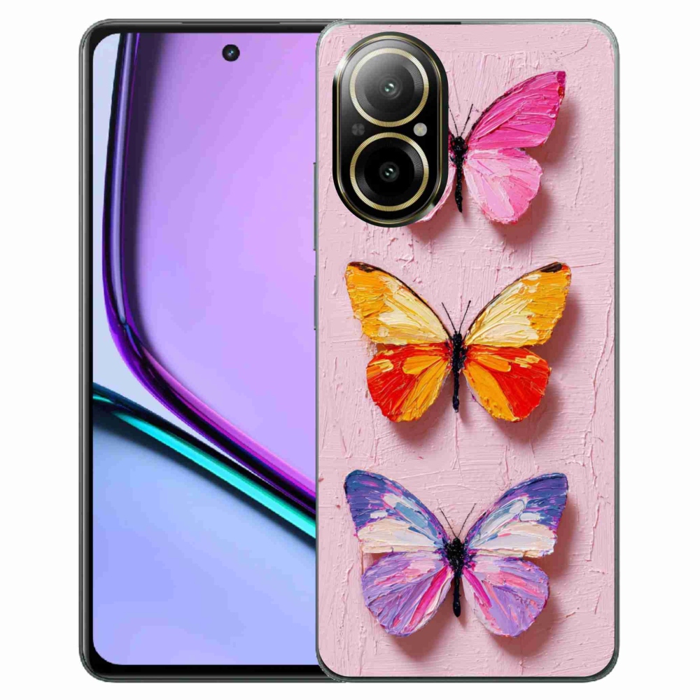 Gélový kryt mmCase na Realme C67 - motýlia trojica