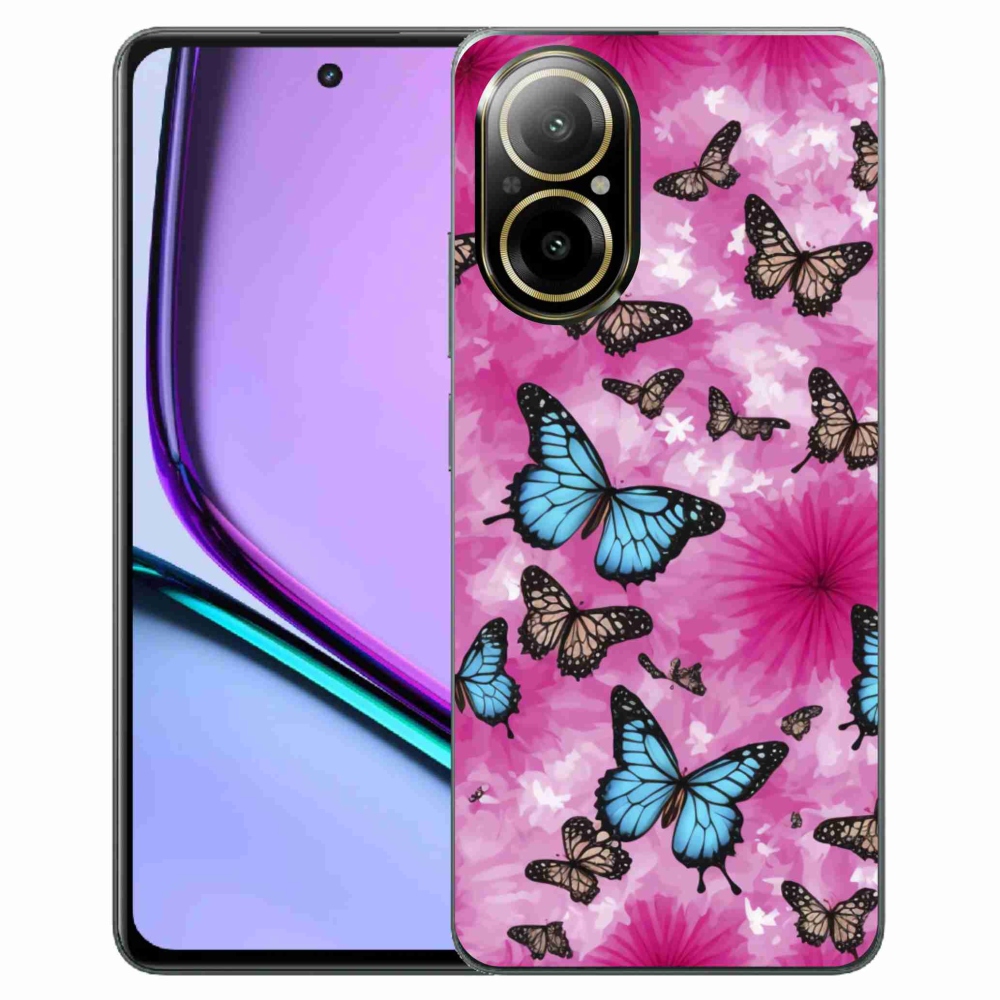 Gélový kryt mmCase na Realme C67 - motýlia záhrada