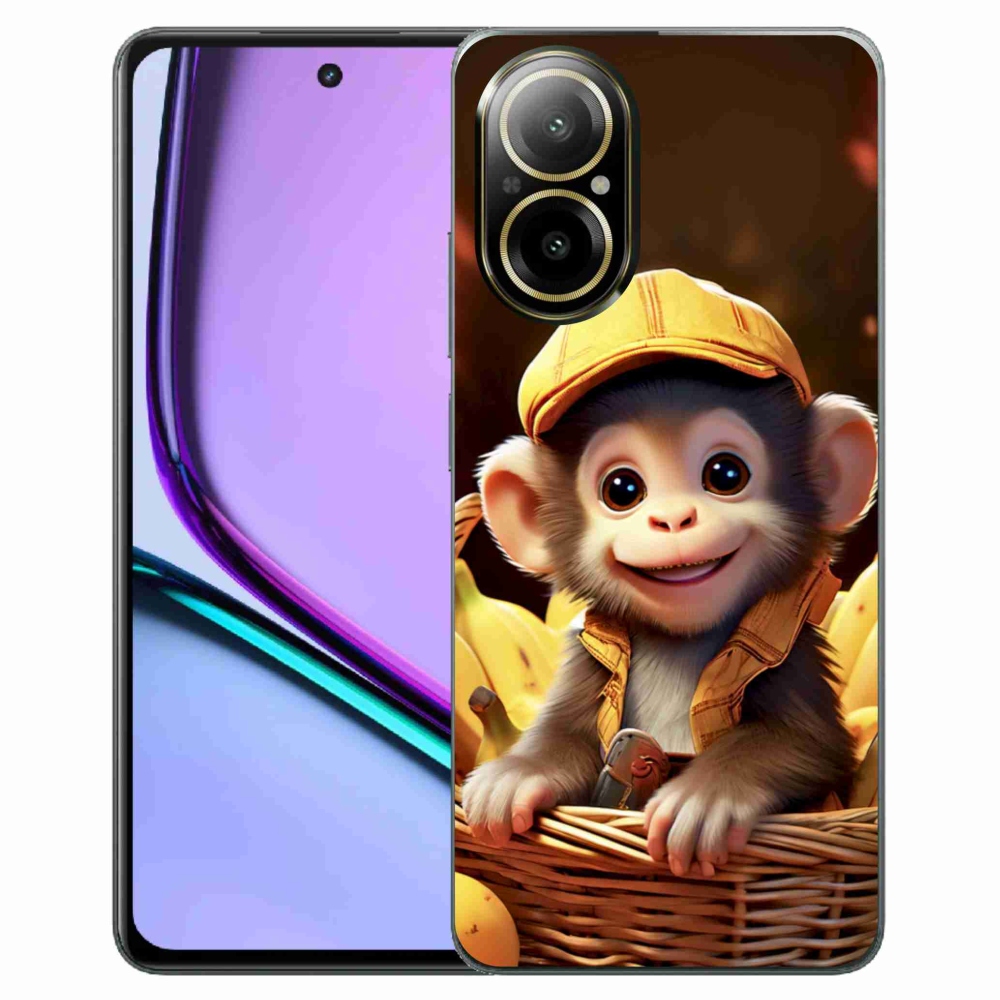Gélový kryt mmCase na Realme C67 - opice v košíku
