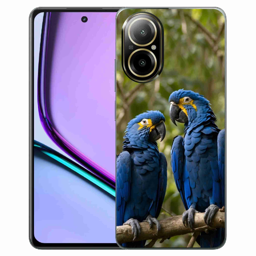 Gélový kryt mmCase na Realme C67 - papagájové duo