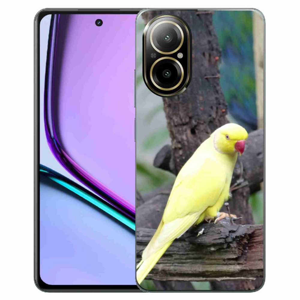 Gélový kryt mmCase na Realme C67 - papagáj alexander žltý