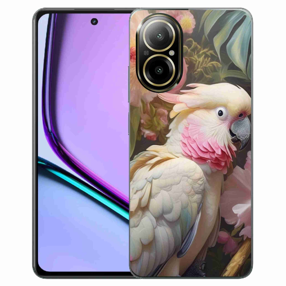 Gélový kryt mmCase na Realme C67 - papagáj kakadu ružový 2